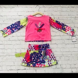 Girls size 4 top and skort custom outfit